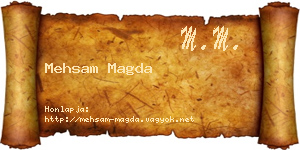 Mehsam Magda névjegykártya
